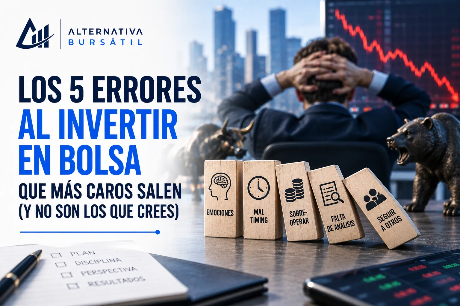 Los 5 errores al invertir en bolsa que más caros salen (y no son los que crees)